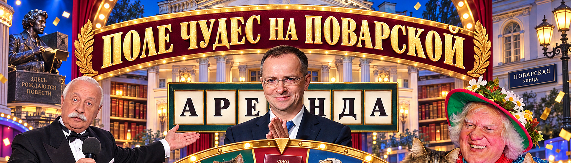 Поле чудес на Поварской: за какие романы Мединский вручает писательские билеты Якубовичу и Куклачеву?