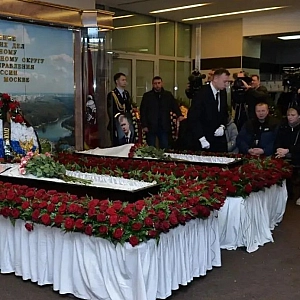 В Москве простились с погибшими при взрыве сотрудниками ДПС