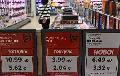 В магазинах Софии начали указывать цены одновременно в левах и евро перед переходом на новую валюту