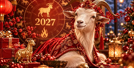 2027 год пройдет под знаком Красной Огненной Козы, которая символизирует семейное благополучие, творчество и достаток